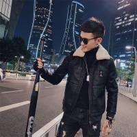 【秀衣记】英伦男士皮衣社会夹克外套机车服修身韩版帅气