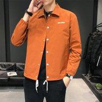 【秀衣记】19/秋冬男装水排扣翻领夹克外套美式休闲