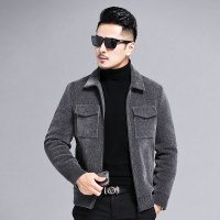 【COMEACROSS】秋冬男士高端商务雪尼尔夹克