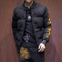 【COMEACROSS】2019新款社会人棉衣加厚男冬季中国风刺绣