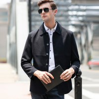 【COMEACROSS】休闲中老年爸爸装男士百搭翻领夹克外套19秋装新款修身