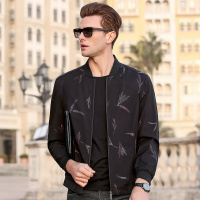 【COMEACROSS】休闲气质中青年男士百搭棒球领夹克外套19秋装新款修身