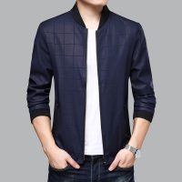 【COMEACROSS】2019秋款新款印花面料修身尺码男士棒球夹克衫