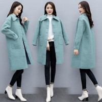 【COMEACROSS】名媛衣尚2019冬装新款时尚皮毛一体毛呢外套