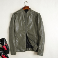 【COMEACROSS】秋季新款水洗皮夹克男韩版修身机车皮衣