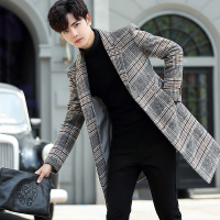 【COMEACROSS】2019秋冬新款千鸟格呢料外套呢大衣外套中长款港风新潮