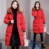 【COMEACROSS】2019冬装新款韩版气质修身时尚棉衣配可脱卸真毛领