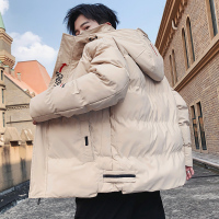 【秀衣记】2019冬季新款韩版潮流连帽面包棉衣服工装学生短款男装帅气外套袄