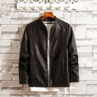 【秀衣记】春秋新款商务皮衣外套潮牌机车皮夹克休闲大码夹克男