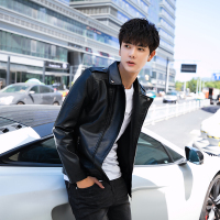 【秀衣记】街头潮流机车男皮衣时尚韩版修身皮衣男港风优质皮夹克