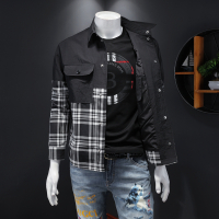 【COMEACROSS】2020春款男夹克格子外套