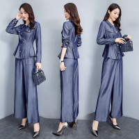 【COMEACROSS】休闲时尚潮流套装/套裙长袖2020年春季气质纯色优雅