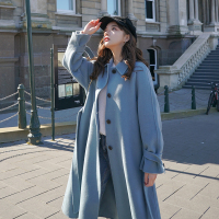【秀衣记】2020春秋新款长款毛呢大衣外套
