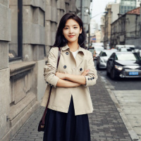 【秀衣记】风衣外套女短款2020春女小个子学生