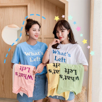 【秀衣记】2020夏季新款圆领短袖刺绣字母T恤女韩版精梳品质面闺蜜装潮ins风