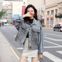 【秀衣记】春季流行网红复古春秋牛仔外套女宽松韩版ins潮夹克勾花镂空外套