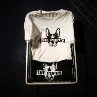 【秀衣记】2020夏季新款男士圆领基础款小狗短袖T恤