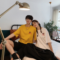 【秀衣记】2020精品纯棉夏款情侣装短袖背后口袋小熊T