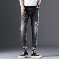 【秀衣记】2020春夏新款牛仔裤男韩版修身小脚2020时尚潮流裤男士长裤