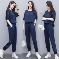 【COMEACROSS】2020夏装新款时尚套装藏青色