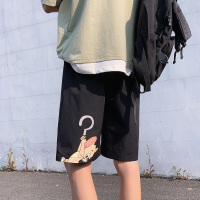 【秀衣记】港风动漫短裤男夏季卡通米老鼠宽松五分裤休闲沙滩裤