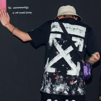 【秀衣记】2020新款星空满印短袖男宽松潮牌潮流T恤上衣