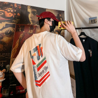 【秀衣记】全棉夏季短袖男宽松衣服男