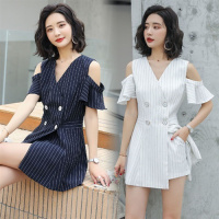 【外滩之韵】个性拼色短袖短款2020夏季套装时尚潮流适简约