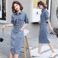 【外滩之韵】8221夏装2020年新款女装港味chic裙子轻熟风气质洋气牛仔连衣裙潮
