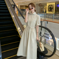 【HY&CO】桔梗法式初恋森系复古超仙收腰显瘦气质泫雅风ins衬衫连衣裙女夏