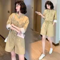 【外滩之韵】2020年夏季新款潮流时尚简约舒适时尚五分裤连体裤