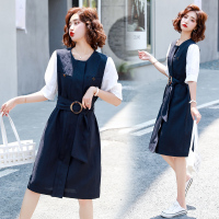 【外滩之韵】亚麻裙子女韩版夏季新款名媛气质女神范赫本轻熟风职业天丝连衣裙