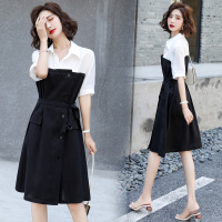 【外滩之韵】职业裙子女夏季新款法式复古气质女神范赫本轻熟风显瘦黑色连衣裙