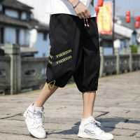 【HY&CO】2020夏季短裤男宽松大码七分裤薄款阔腿透气束脚休闲中裤