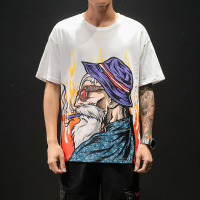 【外滩之韵】短袖T恤男潮牌嘻哈街舞宽松大码欧美风男装体恤