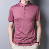 【铂瑟】20年男士新款高端商务休闲桑蚕丝翻领T恤