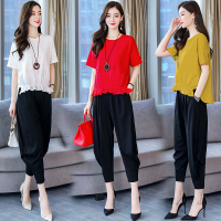 【COMEACROSS】气质时尚潮流套装/套裙短袖2020年夏季圆领宽松优雅