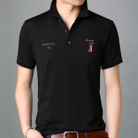 【COMEACROSS】夏季主推男士高端桑蚕丝翻领T恤