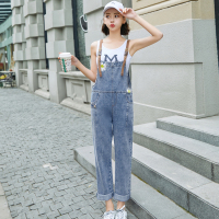 【秀衣记】连衣裙牛仔2020夏季韩版百搭舒适小雏菊背带裤连体长裤女潮