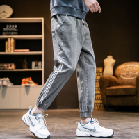 【HY&CO】夏季新款宽松ins潮流牛仔裤直筒小脚哈伦束脚裤大码