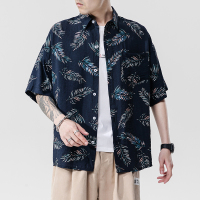 【HY&CO】2020夏季新日系大码男无影墙沙滩情侣休闲短袖印花衬衫