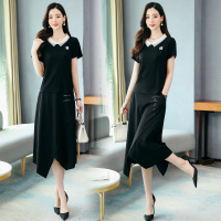 【COMEACROSS】2020年时尚气质优雅百搭纯色两件套裙