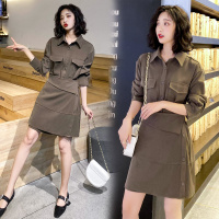 【秀衣记】2020春秋装新款正式场合小香风重工松紧腰显瘦修身显瘦减龄连衣裙