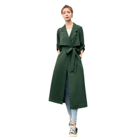 【秀衣记】新款2020秋装军绿风衣A199-D