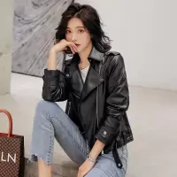 【HY&CO】真皮2020秋季新款皮衣女短款修身