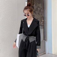 【铂瑟】2020秋季韩版新款阔腿裤配西装上衣两件套