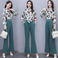 【COMEACROSS】2020年秋季时尚显瘦通勒套装衬衣裤子两件套