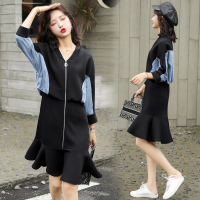 【HY&CO】连衣裙女春秋2020年秋季新款时髦减龄鱼尾裙韩版休闲女神范裙子潮