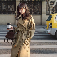 【秀衣记】风衣女中长款2020新款春季女装流行英伦风韩东大复古港味外套