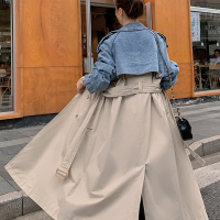 【秀衣记】2020新款好数据出货主推牛仔拼接风衣